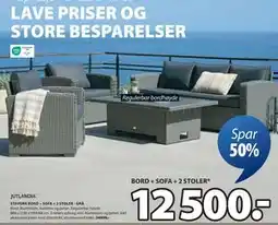 JYSK STAVERN BORD + SOFA + 2 STOLER - GRÅ tilbud