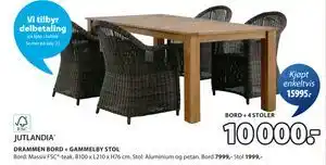 JYSK DRAMMEN BORD + GAMMELBY STOL tilbud