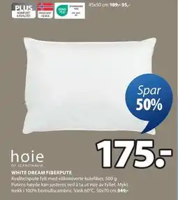 JYSK WHITE DREAM FIBERPUTE tilbud
