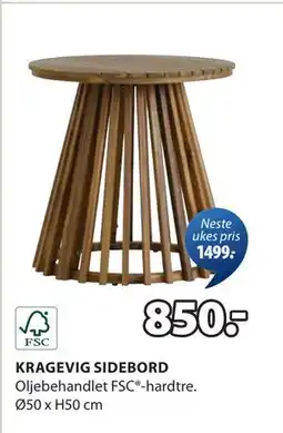JYSK KRAGEVIG SIDEBORD tilbud