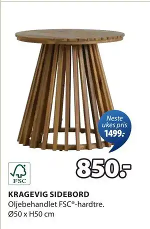 JYSK KRAGEVIG SIDEBORD tilbud