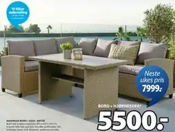 JYSK AGERMOSE BORD + SOFA - NATUR tilbud
