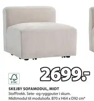 JYSK SKEJBY SOFAMODUL, MIDT tilbud