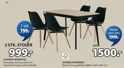 JYSK JEGIND SPISEBORD tilbud