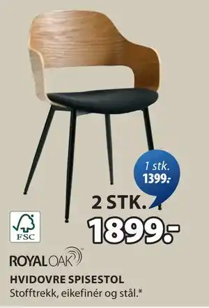 JYSK HVIDOVRE SPISESTOL tilbud