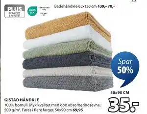 JYSK GISTAD HÅNDKLE tilbud