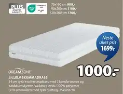 JYSK LILLELV SKUMMADRASS tilbud