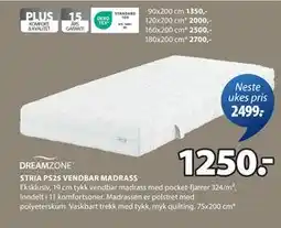 JYSK STRIA PS25 VENDBAR MADRASS tilbud