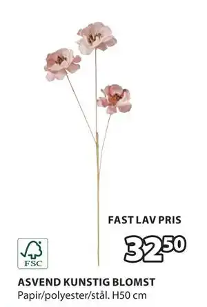 JYSK ASVEND KUNSTIG BLOMST tilbud