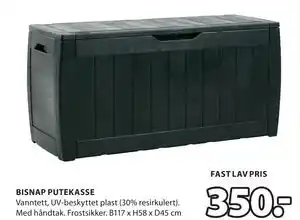 JYSK BISNAP PUTEKASSE tilbud