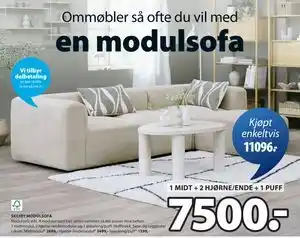 JYSK SKEJBY MODULSOFA tilbud