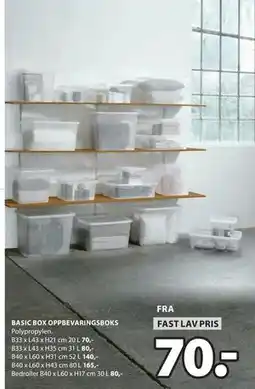 JYSK BASIC BOX OPPBEVARINGSBOKS tilbud