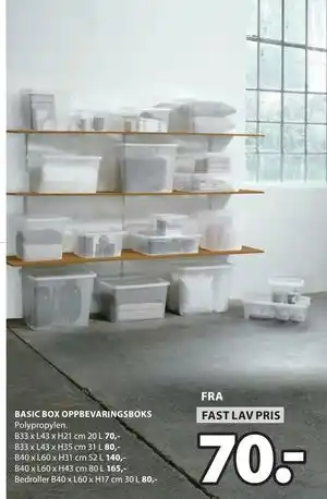 JYSK BASIC BOX OPPBEVARINGSBOKS tilbud