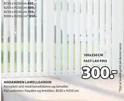 JYSK ANDAMMEN LAMELLGARDIN tilbud