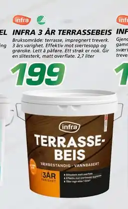 Coop Byggmix INFRA 3 ÅR TERRASSEBEIS tilbud