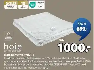 JYSK HØIE HEAVY VEKTDYNE tilbud