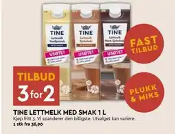 Coop Mega TINE LETTMELK MED SMAK 1 L tilbud