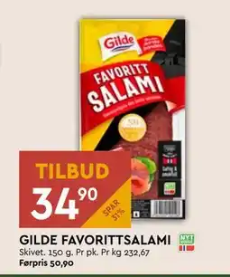 Coop Mega GILDE FAVORITTSALAMI tilbud