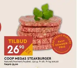 Coop Mega COOP MEGAS STEAKBURGER tilbud