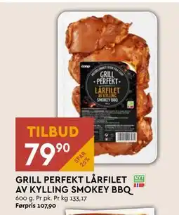 Coop Mega GRILL PERFEKT LÅRFILET AV KYLLING SMOKEY BBQ tilbud