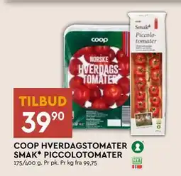 Coop Mega COOP HVERDAGSTOMATER SMAK* PICCOLOTOMATER tilbud