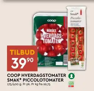 Coop Mega COOP HVERDAGSTOMATER SMAK* PICCOLOTOMATER tilbud