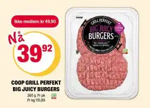Coop Extra COOP GRILL PERFEKT BIG JUICY BURGERS tilbud