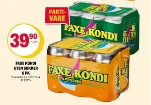 Coop Extra FAXE KONDI UTEN SUKKER 6 PK tilbud