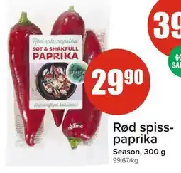 Spar Rød spisspaprika tilbud