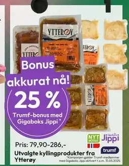 Gigaboks Utvalgte kyllingprodukter fra Ytterøy tilbud