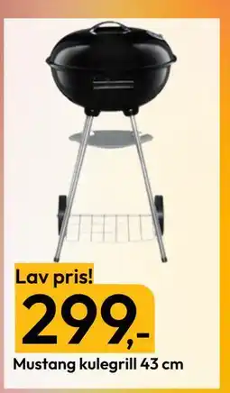 Gigaboks Mustang kulegrill 43 cm tilbud