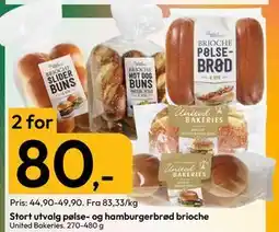 Gigaboks Stort utvalg pølse- og hamburgerbrød brioche tilbud
