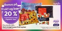 Gigaboks Stort utvalg frossen frukt og bær tilbud