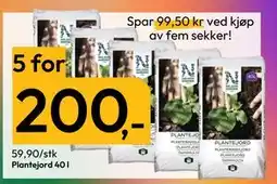 Gigaboks Plantejord 40 l tilbud