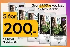 Gigaboks Plantejord 40 l tilbud