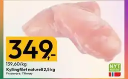 Gigaboks Kyllingfilet naturell 2,5 kg tilbud