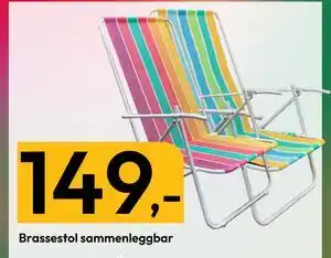 Gigaboks Brassestol sammenleggbar tilbud