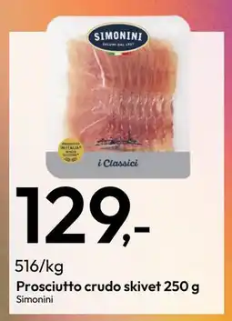Gigaboks Prosciutto crudo skivet 250 g tilbud
