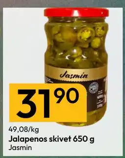 Gigaboks Jalapenos skivet 650 g tilbud