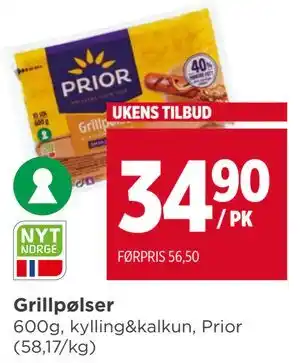 Meny Grillpølser tilbud