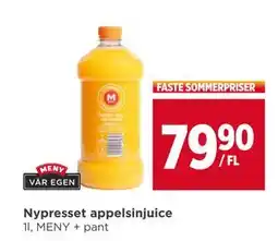 Meny Nypresset appelsinjuice tilbud