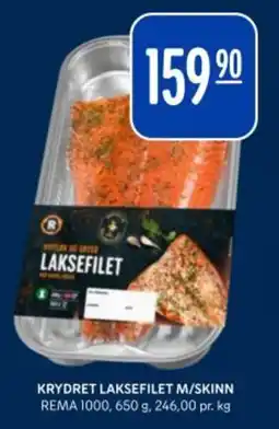 Rema 1000 REMA Krydret laksefilet m/skinn tilbud
