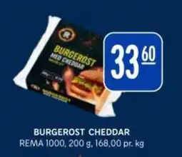 Rema 1000 REMA Burgerost cheddar tilbud