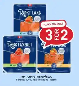 Rema 1000 FISKERIET Røkt/gravet fiskepålegg tilbud