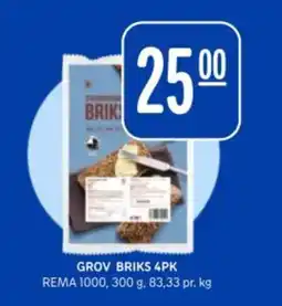 Rema 1000 REMA Grov briks 4pk tilbud