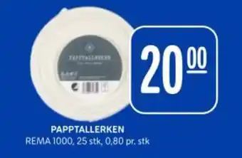 Rema 1000 REMA Papptallerken tilbud