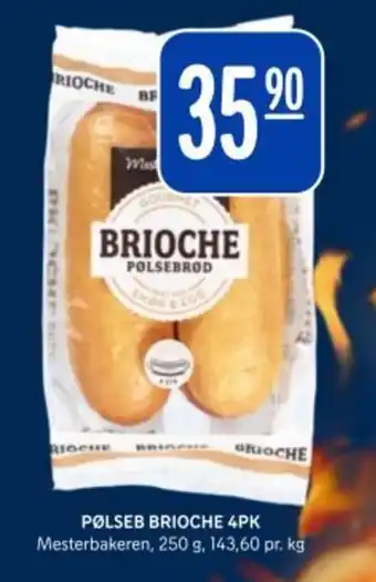 Rema 1000 MESTERBAKEREN Pølseb brioche 4pk tilbud