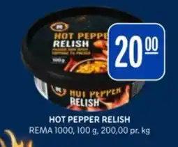 Rema 1000 REMA Hot pepper relish tilbud