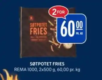 Rema 1000 REMA Søtpotet fries tilbud