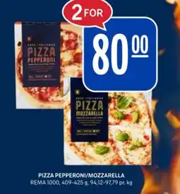 Rema 1000 REMA Pizza pepperoni/mozzarella tilbud